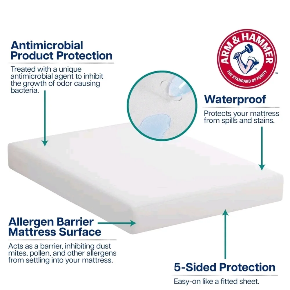 Arm & Hammer Twin / Twin Xl Soft Terry Mattress Protector